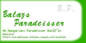 balazs paradeisser business card